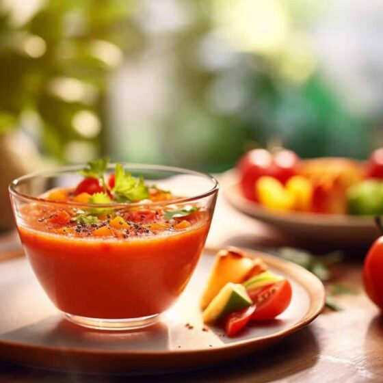 Gazpacho podane w miseczce